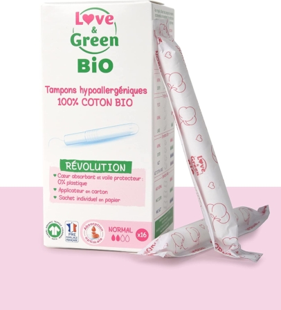 tampons bio - Love & Green Bio Tampons Hypoallergéniques