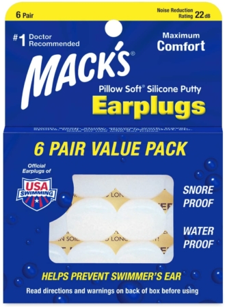 bouchons d'oreilles pour dormir - Mack's Pillow - Bouchons d'oreille en silicone doux