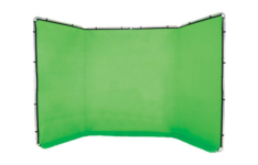 Manfrotto kit fond vert chromakey panoramique en tissu 4 m