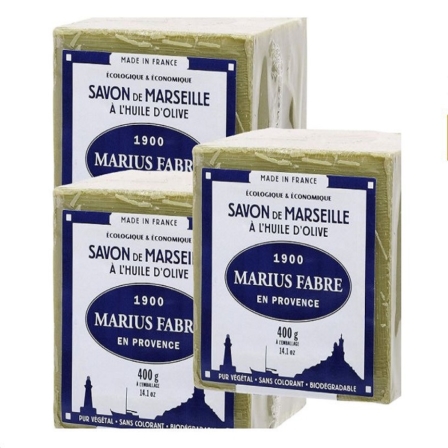 savon - Marius Fabre lot de 3 savons de Marseille