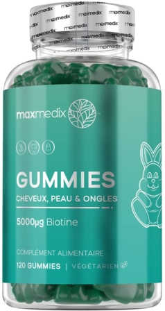 complément biotine - MaxMedix - Gummies Biotine Sans Gélatine