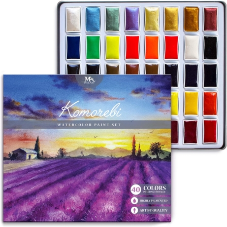 marque de peinture à l'aquarelle - MozArt Supplies Komorebi — 40 couleurs