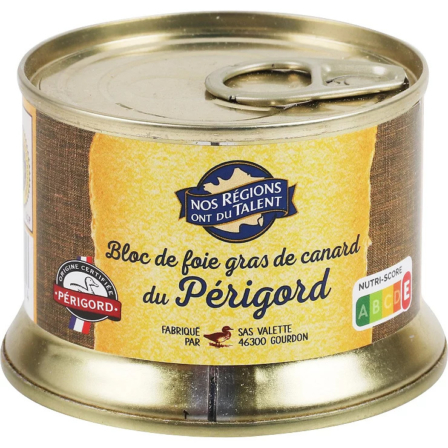Nos Régions Ont Du Talent - Bloc de foie gras canard I.G.P. Sud-Ouest (130 g)