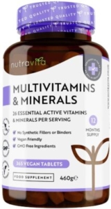  - Multivitamines et Minéraux  Nutravita – 365 comprimés