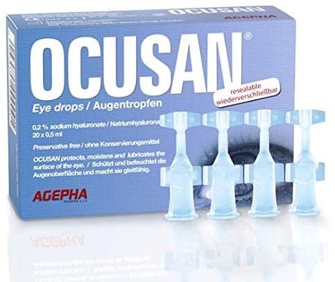 gouttes pour les yeux secs - Ocusan gouttes oculaires à dose unique