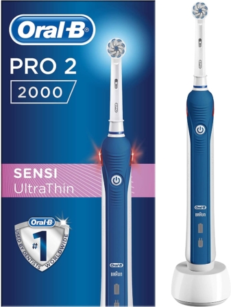 brosse à dents électrique - Oral-B Pro 2 2000 Sensitive Clean