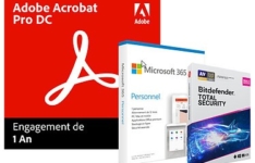 Pack Acrobat Pro DC + Microsoft 365 Personnel + Bitdefender Total Security