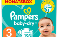  - Pampers Couches Baby-Dry T.3 Midi 6-10 kg (pack mensuel 198 pièces)