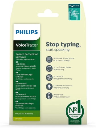 logiciel de reconnaissance vocale - Philips DVT2805 VoiceTracer