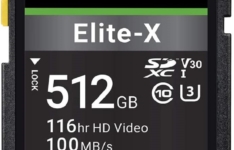 PNY Elite-x SDXC Card 512GB Class 10 UHS-I U3 100MB/S