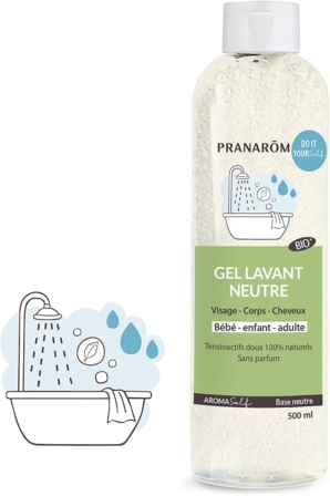 gel douche pour le corps - Pranarôm Gel lavant neutre bio Aromaself