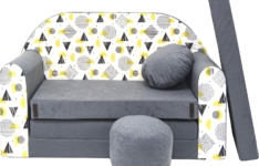 Pro Cosmo Canapé-lit avec pouf pour enfant