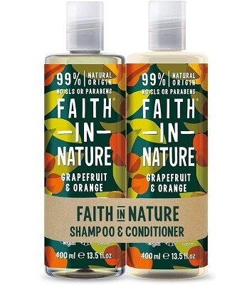 Faith in Nature Naturel Pamplemousse et Orange Shampoing et Après-Shampoing