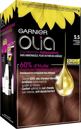 coloration cheveux - Garnier Olia 5.5