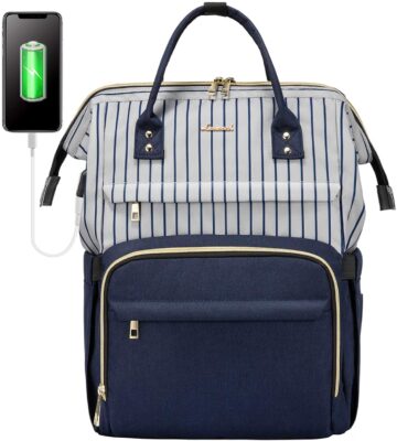 LOVEVOOK Sac à dos pour ordinateur portable 15,6 sac à dos pour femme résistant à l'eau avec port de charge USB 