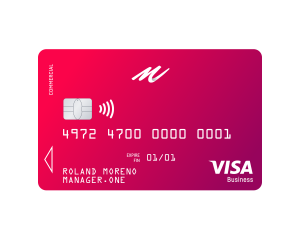 banque professionnelle - Manager.one Carte Visa Corporate