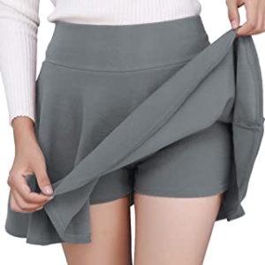  - Mini jupe-culotte élastique avec short intégré DJT