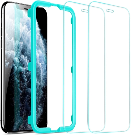 protection d'écran pour smartphone - Protection d'écran Premium en verre trempé ESR pour iPhone 11 Pro Max et iPhone XS Max, 2 Pièces Compatible avec iPhone 6.5 Pouce
