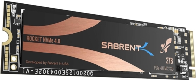SSD M.2 - Sabrent M.2 2280 Rocket Nvme PCIe 4.0 de 2 TB avec dissipateur