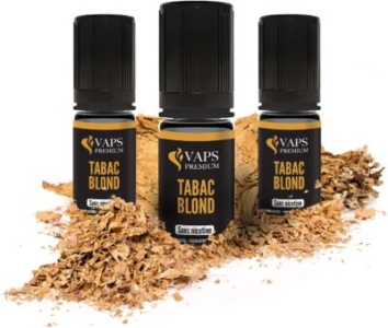  - Vaps Premium Tabac Blond – Lot de 3 e-liquides