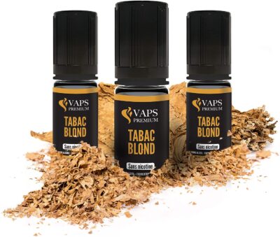 e-liquide - Vaps Premium Tabac Blond - Lot de 3 e-liquides