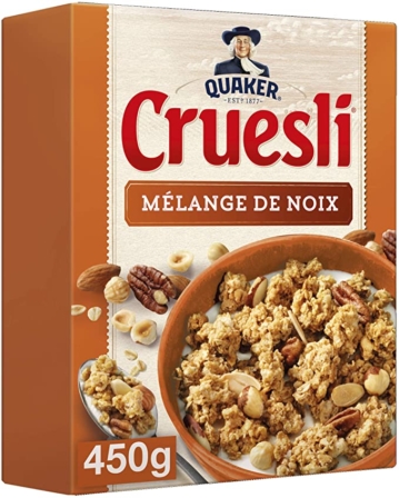 céréales pour le petit-déjeuner - Quaker Cruesli Mélange de noix