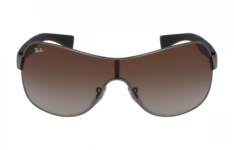 lunettes de soleil pour conduire - Ray-Ban masque Emma RB 3471 marron