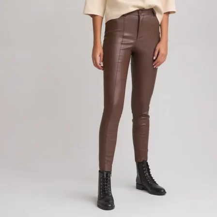 pantalon en cuir - La redoute collections – Pantalon tregging en simili