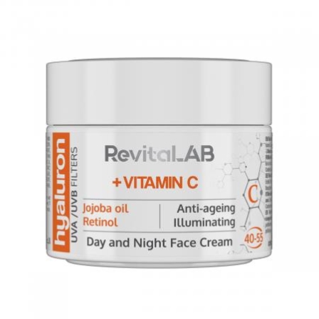 crème visage vitamine C et acide hyaluronique - RevitaLAB + Vitamin C - 50 mL
