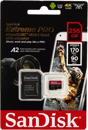 carte micro SD 256 Go - SanDisk Extreme PRO