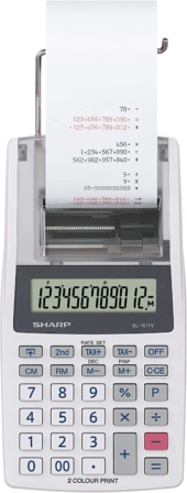 calculatrice imprimante - Sharp Mini calculatrice-imprimante de bureau