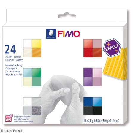 coffret de pâte Fimo - Staedtler coffret de pâte Fimo Effect - 24 couleurs