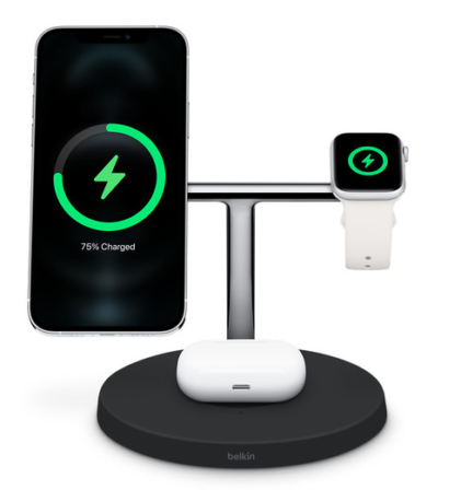 chargeur sans fil Apple iPhone - Belkin BOOST↑CHARGE PRO avec MagSafe