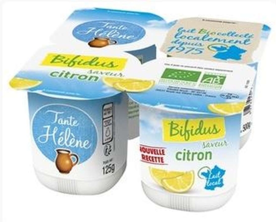 yaourts aux probiotiques - Tante Hélène – Yaourt bifidus au citron BIO 4 x 125 g