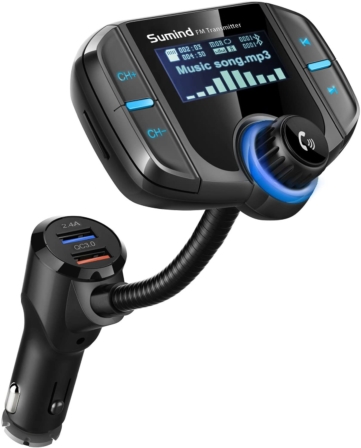transmetteur FM bluetooth - Transmetteur FM Bluetooth avec écran 1,7 pouce Sumind