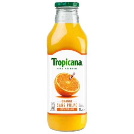jus d'orange - Tropicana - Jus d'orange sans pulpe prémium 1L