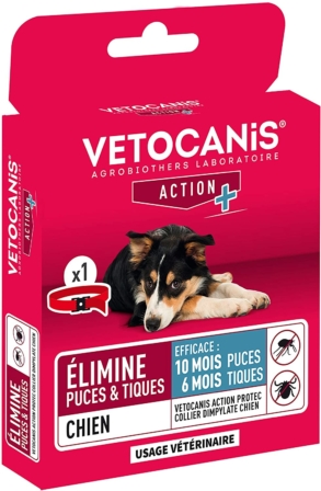 collier anti-puces pour chien - VETOCANIS Collier Anti-Puces