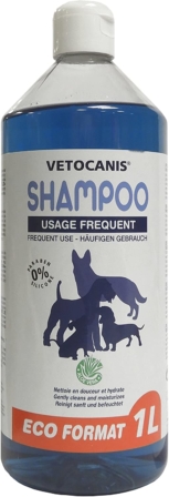 shampoing pour chien - Vetocanis shampoing format éco usage fréquent pour chien 1L