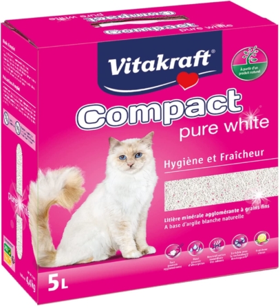 litière pour chat - Vitakraft Compact Pure White