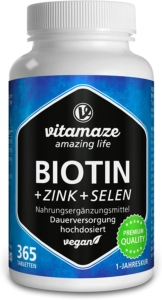  - Vitamaze® – Biotin 10000 mcg + Sélénium + Zinc