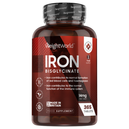complément fer - WeightWorld Iron Bisglycinate 365 comprimés