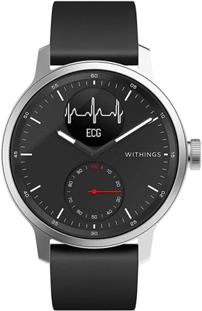 montre Withings - Withings Scanwatch – Montre connectée hybride avec ECG, Fréquence cardiaque, SPO2 et suivi du Sommeil