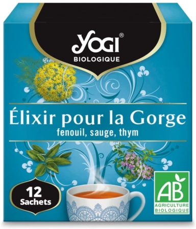 thé pour le mal de gorge - Yogi Biologique – Elixir pour la gorge