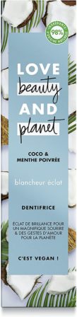 dentifrice bio - Love Beauty and Planet Blancheur Éclat