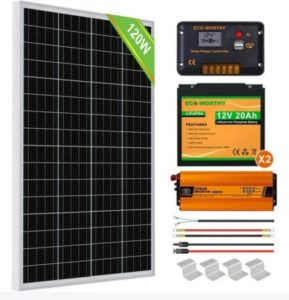  - Ecoworthy – Kit solaire autonome 120 W