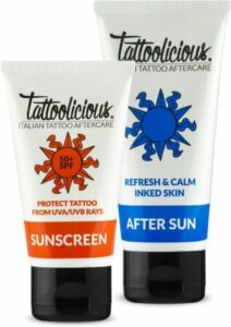  - Tattoolicious Italian Tattoo Aftercare Combo sunscreen + after sun