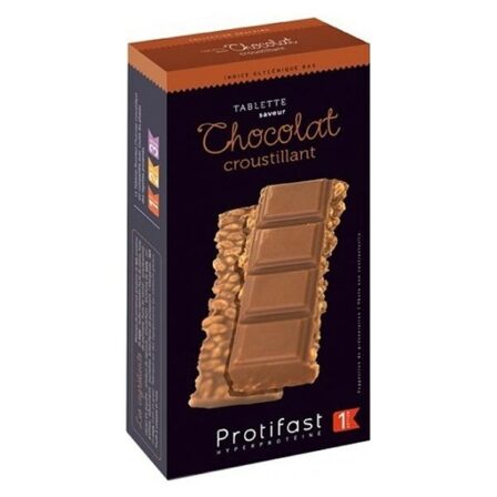 chocolat noir - Tablette de chocolat noir croustillant hyperprotéiné Protifast