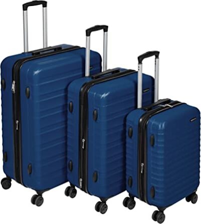 valise rigide - Amazon Basics – Lot de valise de voyages à roulettes pivotantes