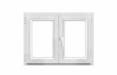 fenêtre PVC - GoodHome – Fenêtre PVC 2 vantaux oscillo-battant 100 x 75 cm