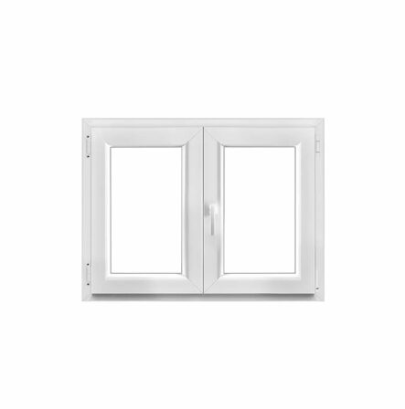 GoodHome – Fenêtre PVC 2 vantaux oscillo-battant 100 x 75 cm